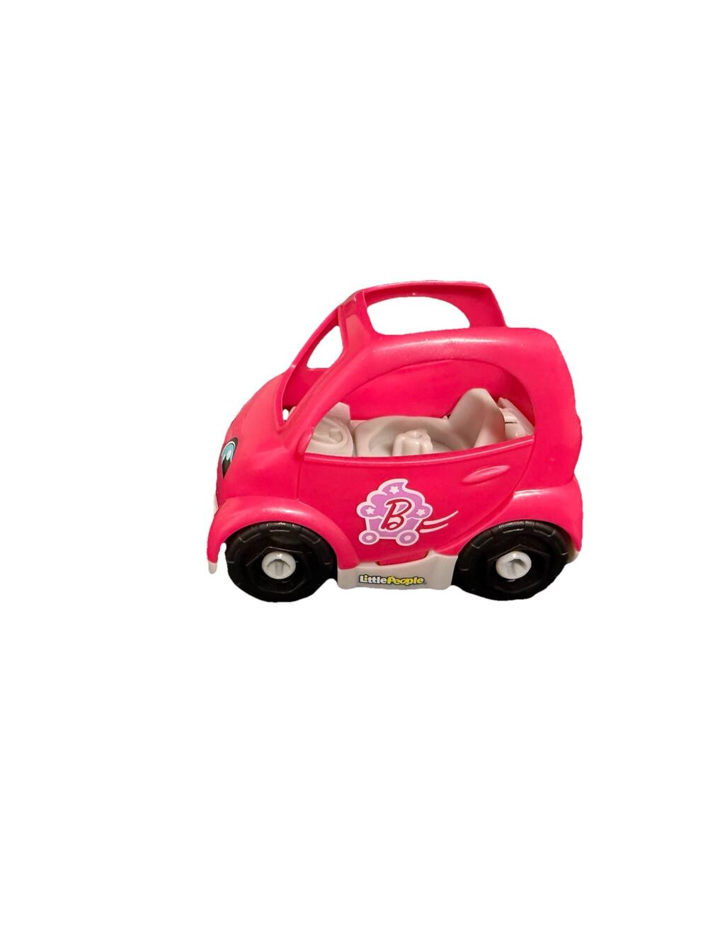 Fisher Price Little People Hot Pink Car Minivan Van Vehicle Smile Barbie